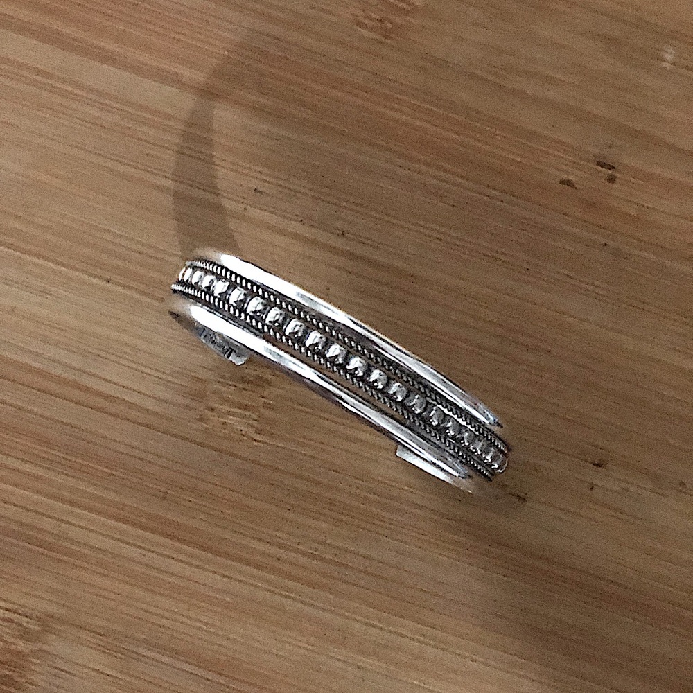$102 Signed Southwest Designer Cuff Sterling Silver Marked Sterling T - Picture 4 of 10